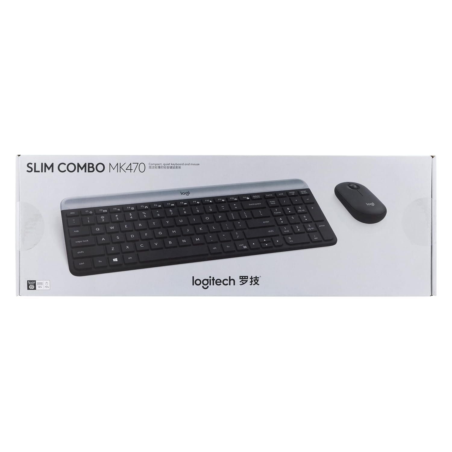 Keyboard + Mouse Combo Logitech MK470 Slim Wireless - Graphite