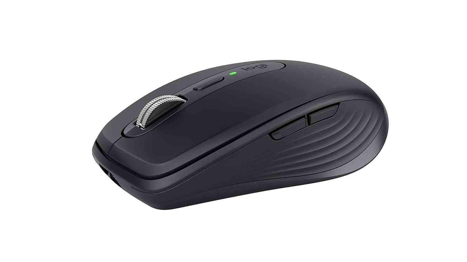 Mouse Logitech MX Anywhere 3 | Compact Performance, Wireless, Magnetic Scrolling, Ergonomic, 4000DPI Sensor, Custom Buttons, USB-C, Bluetooth, Apple Mac, iPad, Windows PC, Linux, Chrome - Graphite
