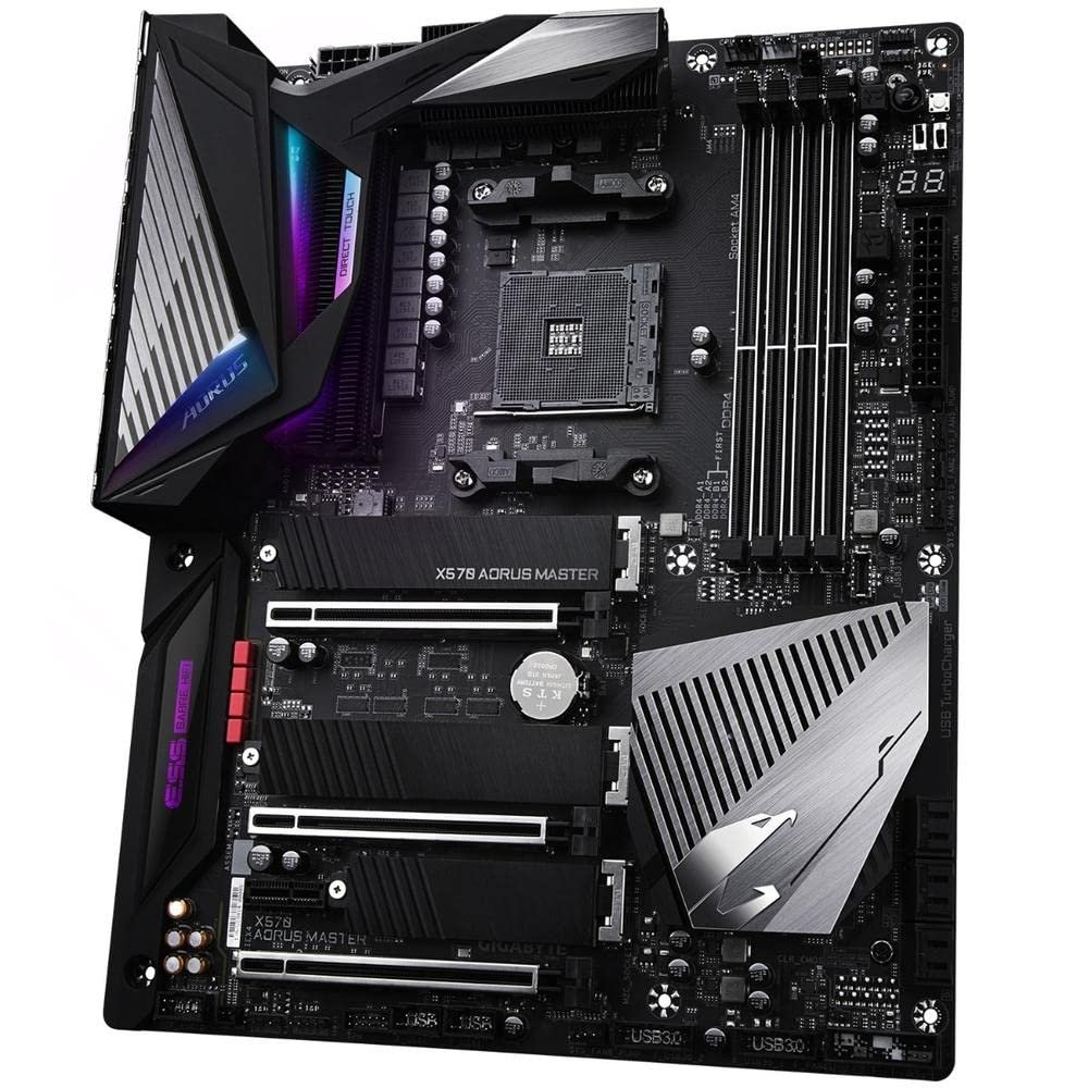Motherboard Gigabyte X570 AORUS Master | AMD X570 chipset, 14-phase Infineon digital VRM, triple PCIe 4.0 M.2 with thermal guards, Intel WiFi 6, ESS SABRE HiFi audio, 2.5GbE + 1GbE LAN, USB Type-C, RGB Fusion 2.0
