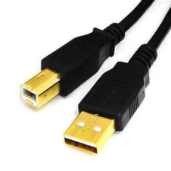 Cable Dier Berlin USB 2.0 5mtr, Gold Plated Connectors, High Speed Printer Cable A to B Type, Fully Compatible with all USB B Port Scanner or Printer, 1 Year Warranty, Black