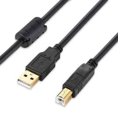 Cable Dier Berlin USB 2.0 3mtr, Gold Plated Connectors, High Speed Printer Cable A to B Type, Fully Compatible with all USB B Port Scanner or Printer, 1 year warranty, Black