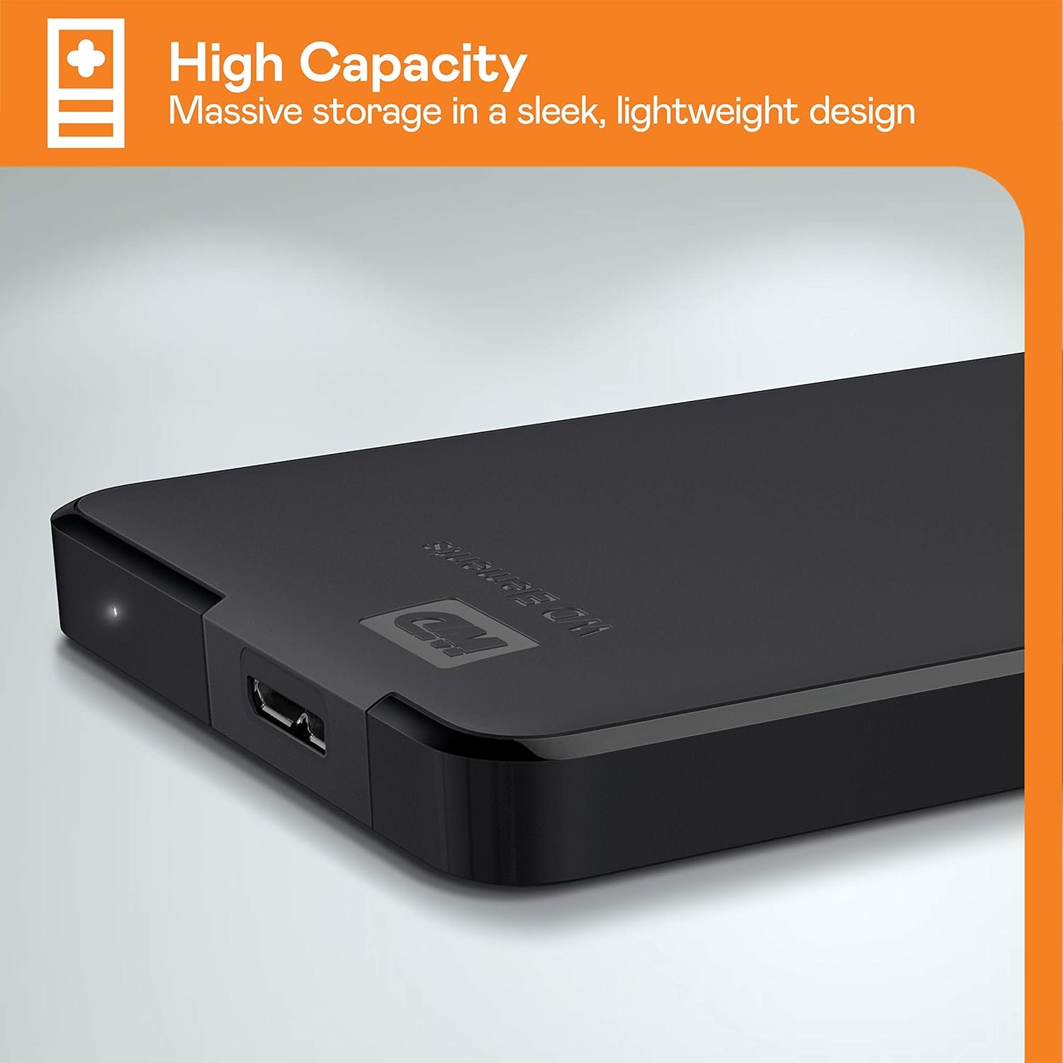 Harddisk WD Elements 1TB Portable External Hard Drive, USB 3.0, Compatible with PC, Mac, PS4 & Xbox - Black Color (WDBHHG0010BBK-EESN)