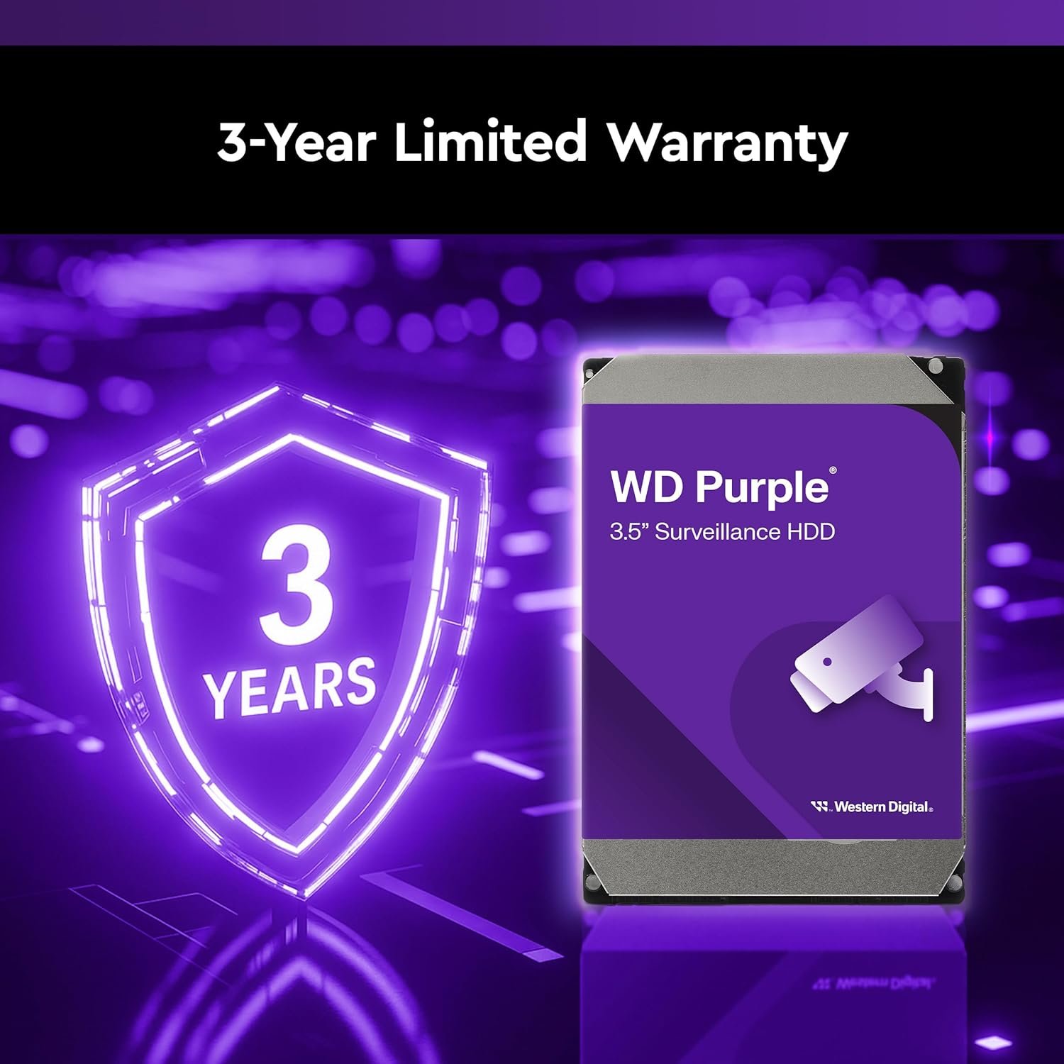 Harddisk WD 4tb Surveillance, 6 Gb/s SATA, 256MB Cache, 3.5 Inch WD43PURZ (Purple)