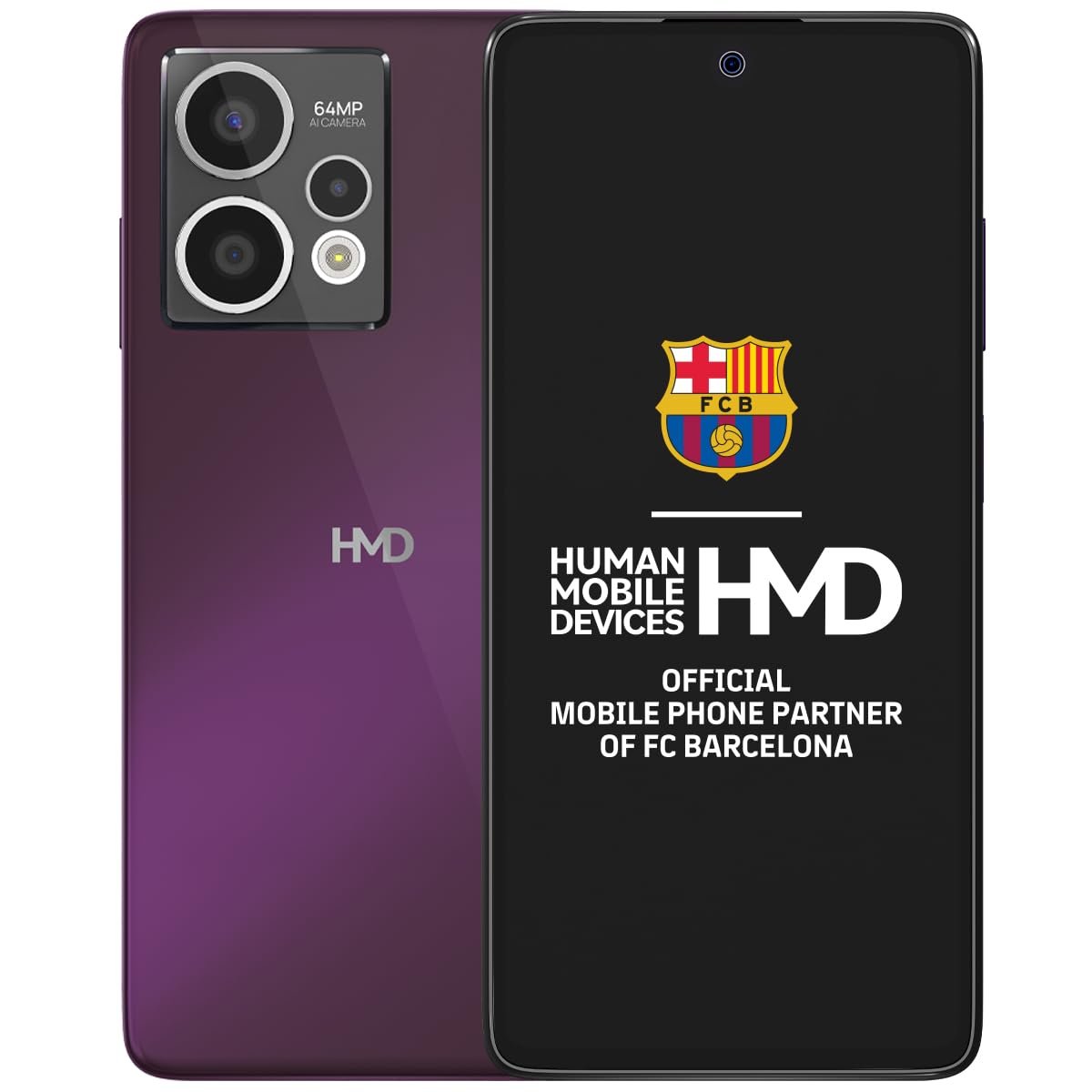 Smartphone HMD CREST MAX 5G TA-1641 DS | Segment 1st 50 MP Front Camera, Triple Rear AI Cam With 64 MP Primary Sony Sensor, FHD+ OLED Display, 8GB RAM & 256GB Storage, Android 14, 33W Fast Charger in Box, Deep Purple