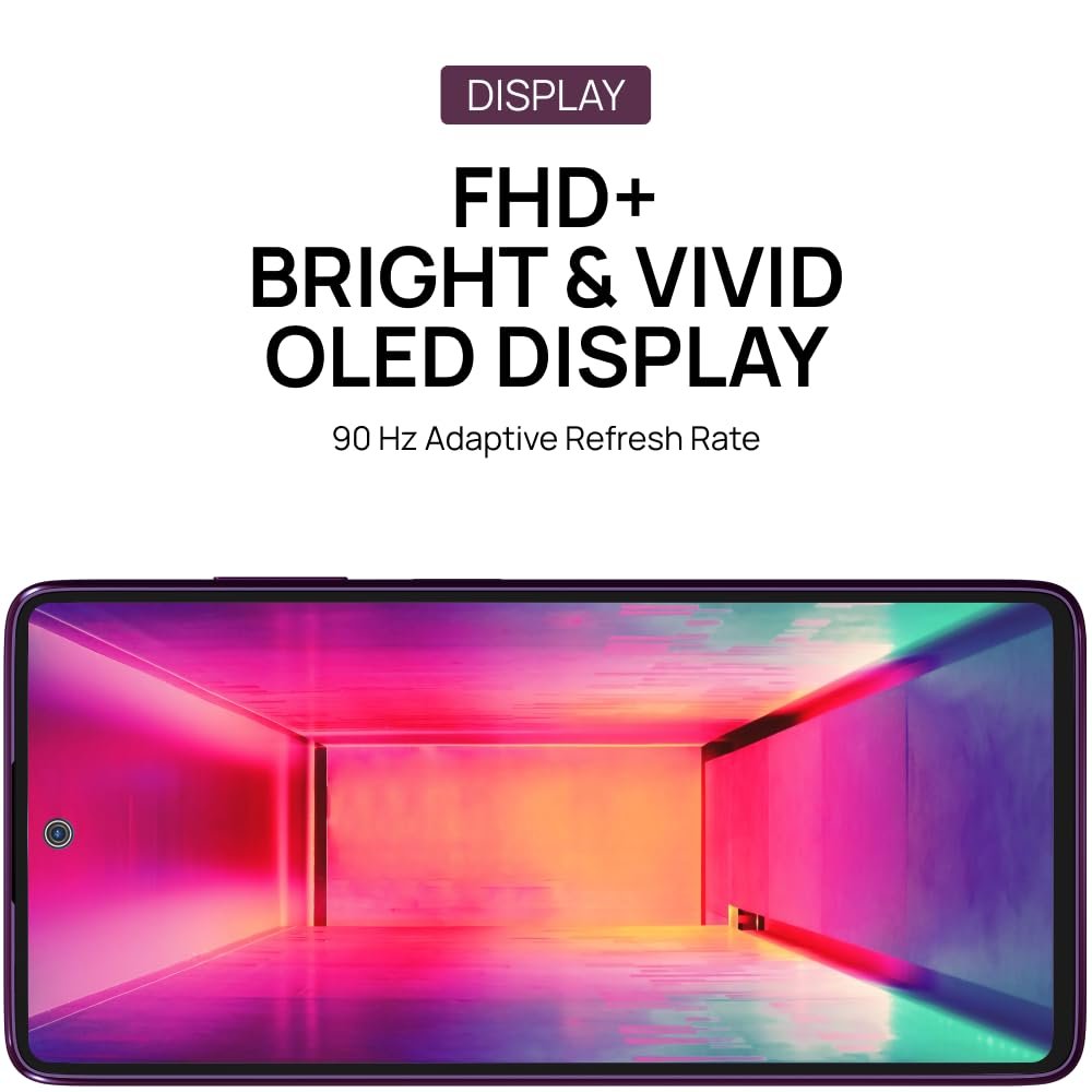 Smartphone HMD CREST MAX 5G TA-1641 DS | Segment 1st 50 MP Front Camera, Triple Rear AI Cam With 64 MP Primary Sony Sensor, FHD+ OLED Display, 8GB RAM & 256GB Storage, Android 14, 33W Fast Charger in Box, Deep Purple