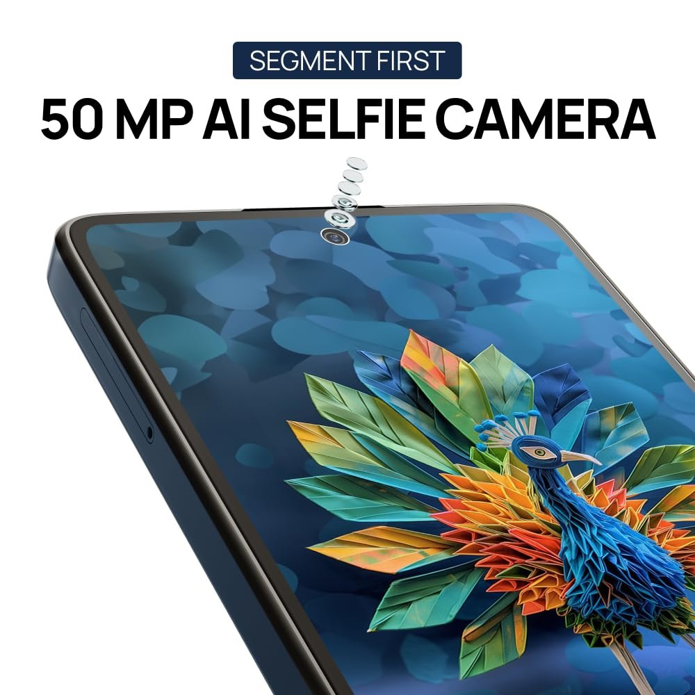 Smartphone HMD CREST 5G TA-1642 DS | Segment First 50 MP Selfie Camera, 50 MP Dual Rear AI Camera, FHD+ OLED Display, 6GB RAM & 128GB Storage, Android 14, 33W Fast Charger in Box, Midnight Blue