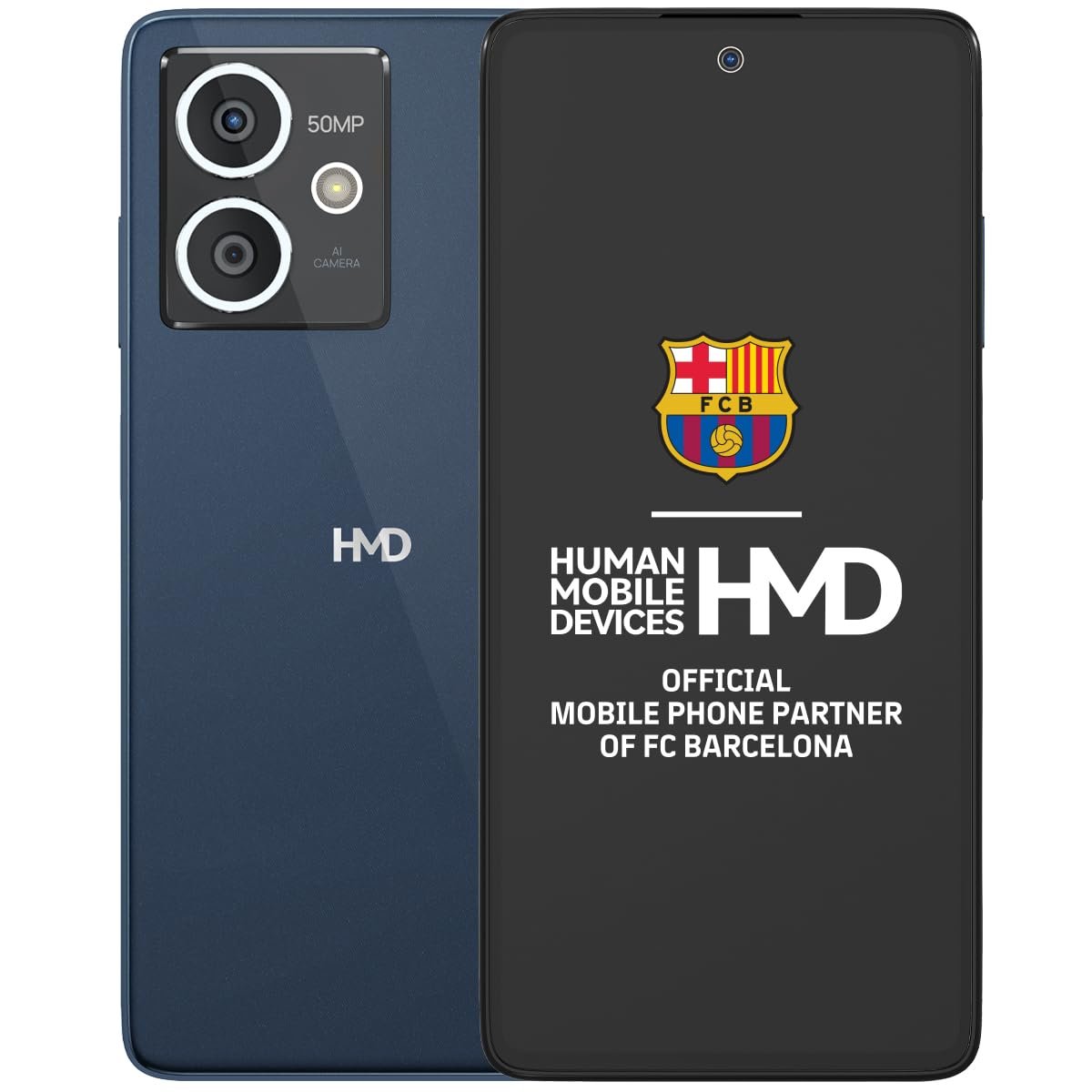 Smartphone HMD CREST 5G TA-1642 DS | Segment First 50 MP Selfie Camera, 50 MP Dual Rear AI Camera, FHD+ OLED Display, 6GB RAM & 128GB Storage, Android 14, 33W Fast Charger in Box, Midnight Blue