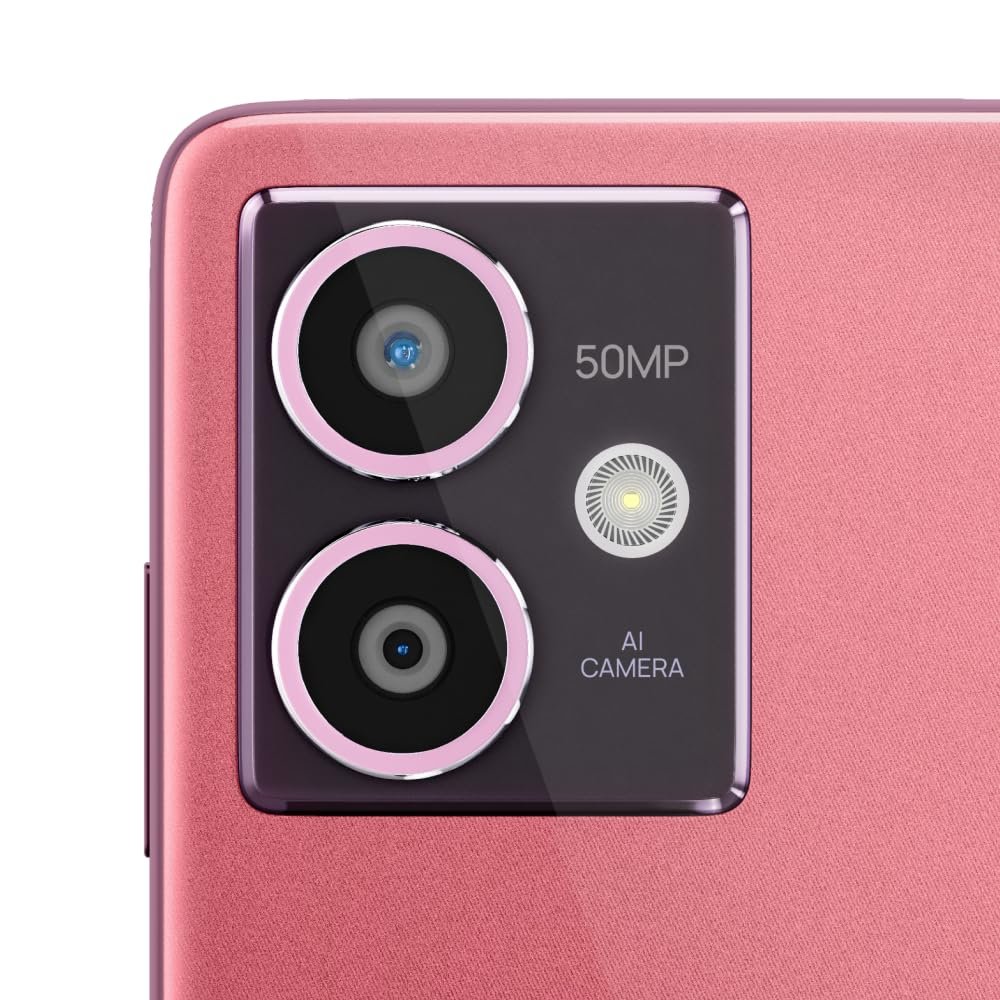 Smartphone HMD CREST 5G TA-1642 DS | Segment First 50 MP Selfie Camera, 50 MP Dual Rear AI Camera, FHD + OLED Display, 6GB RAM & 128GB Storage, Android 14, 33W Fast Charger in Box, Royal Pink