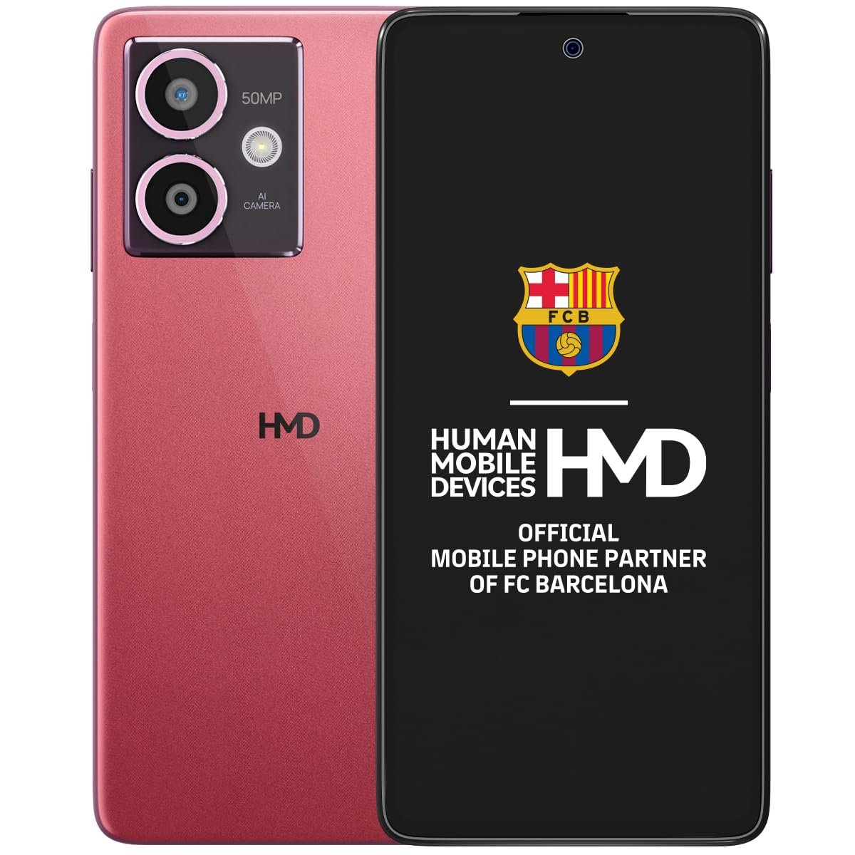 Smartphone HMD CREST 5G TA-1642 DS | Segment First 50 MP Selfie Camera, 50 MP Dual Rear AI Camera, FHD + OLED Display, 6GB RAM & 128GB Storage, Android 14, 33W Fast Charger in Box, Royal Pink