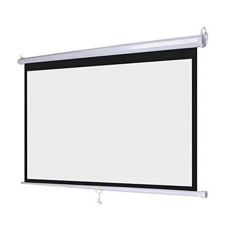 Projector Screen 6x4 Insta Lock 84 Inch Manual | Anti-Creased Self-Lock Projection Screen, Interval Auto Lock Mechanism & Matte White Fabric