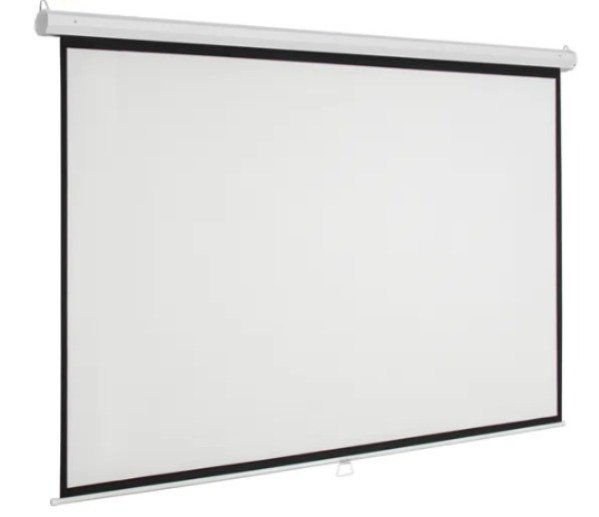 Projector Screen 5x7 Instalock 100 Inch Manual | Anti-Creased Self-Lock Projection Screen, Interval Auto Lock Mechanism & Matte White Fabric