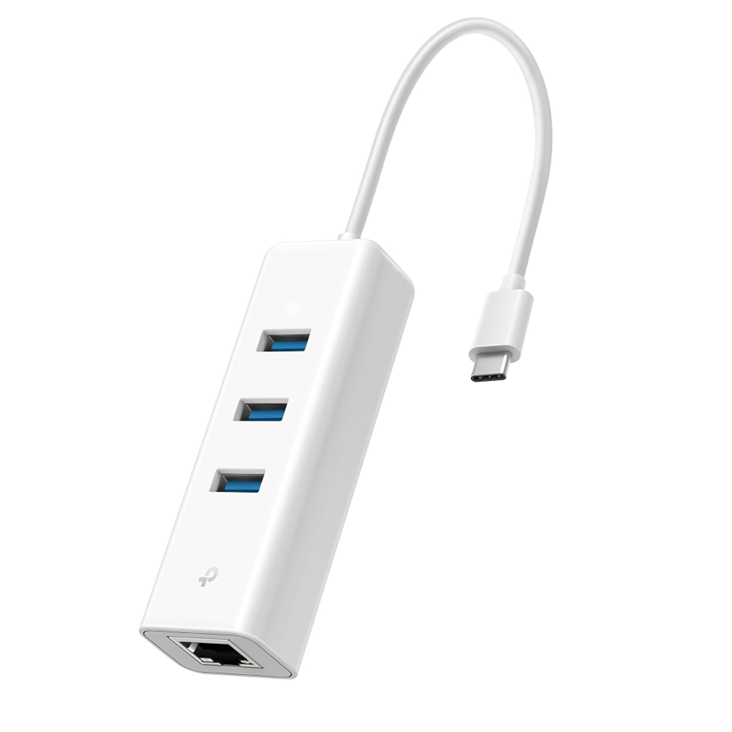 Adapter TP-Link TL-UE330C | USB Type-C 3-Port Hub & Gigabit Ethernet Adapter, RJ45 LAN Wired Hub For Ultrabook, Chromebook, Laptop, Desktop, Plug & Play, Foldable & Portable Design, White