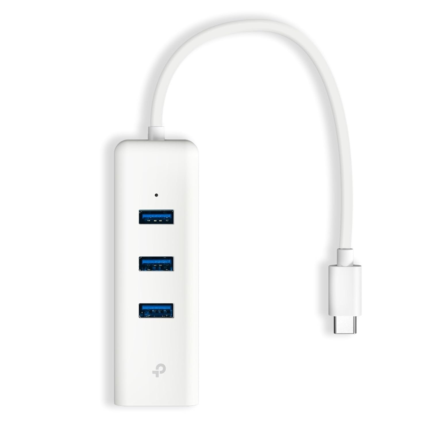 Adapter TP-Link TL-UE330C | USB Type-C 3-Port Hub & Gigabit Ethernet Adapter, RJ45 LAN Wired Hub For Ultrabook, Chromebook, Laptop, Desktop, Plug & Play, Foldable & Portable Design, White