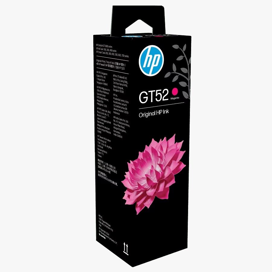 Ink Cartridge HP GT52 Magenta Ink Bottle M0H55AA | Compatible with HP DJ GT 5810 and 5820 AIO, HP Ink Tank 310 series, HP Ink Tank Wireless 410 series, HP Smart Tank 350 & 510 series, HP Smart Tank Wireless 450 series, HP Smart Tank Plus 550 & 610 series