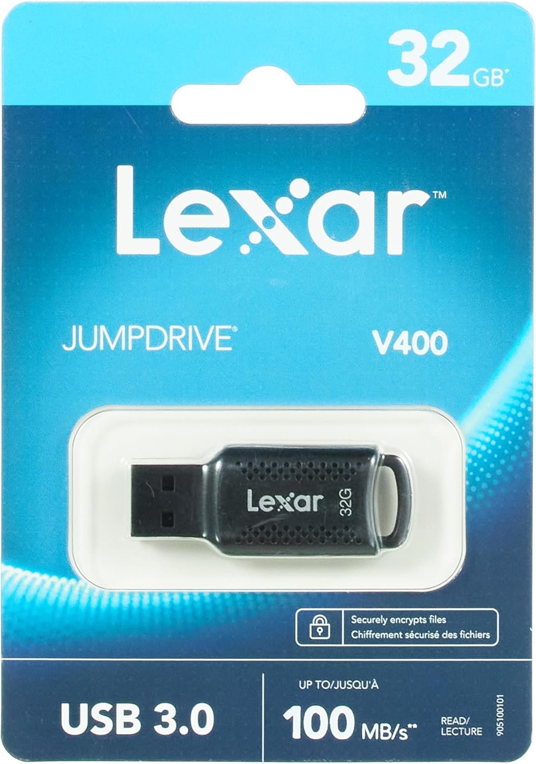 Pendrive Lexar 32GB LJDV400032G-BNBNG JumpDrive V400 USB 3.2 Gen 1 Flash Drive | Upto 100 MB/s Read Speed, Reliable Portable Storage, Compact Design, With Key Chain Hole, Plug & Play, Compatible with PC & Mac Systems, Black