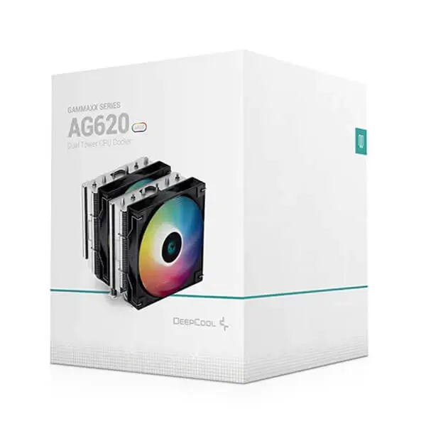 Cooling Fan Deepcool AG620 R-AG620-BKANMN-G-1 | Dual-Tower CPU Air Cooler, 120mm Fan, Supports Intel LGA2066 / 2011-v3 / 2011 / 1700 / 1200 / 1151 / 1150 / 1155 and AMD AM5 / AM4, For Gaming PC, Black
