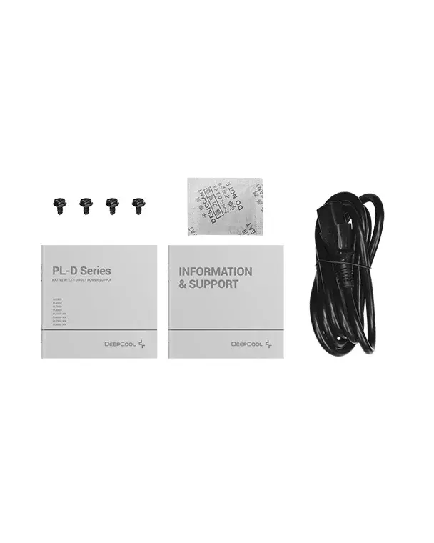 Smps Power Supply Deepcool PL550D R-PL550D-FC0B-IN-V2 | 80 PLUS Bronze Non-Modular Power Supply, 550W Power, ATX12V V3.1, Hydro Bearing 120mm Fan, Chinese Electrolytic Capacitors, Active PFC + DC to DC, Black