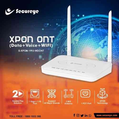 Net Secureye S-XPON-1110-WDONT High Performance N300 Dual Anetenna WiFi XPON ONT Router (Voice+Data+WiFi)
