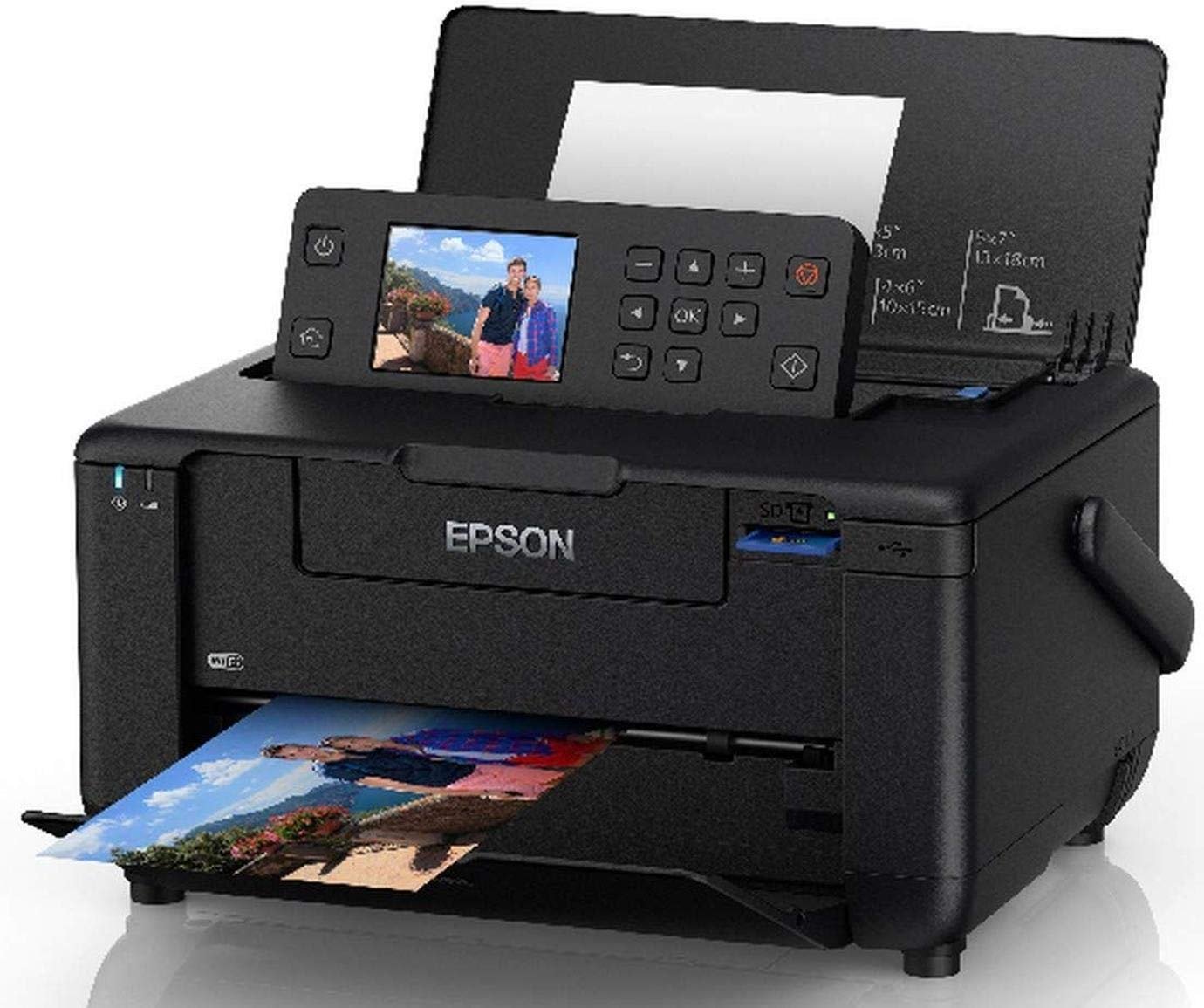 Printer Epson PictureMate PM520 WiFi  Photo Colour Printer, Print Resolution Upto 5760dpi, Rechargeble Battery Option, Lightweight & Portable, Black