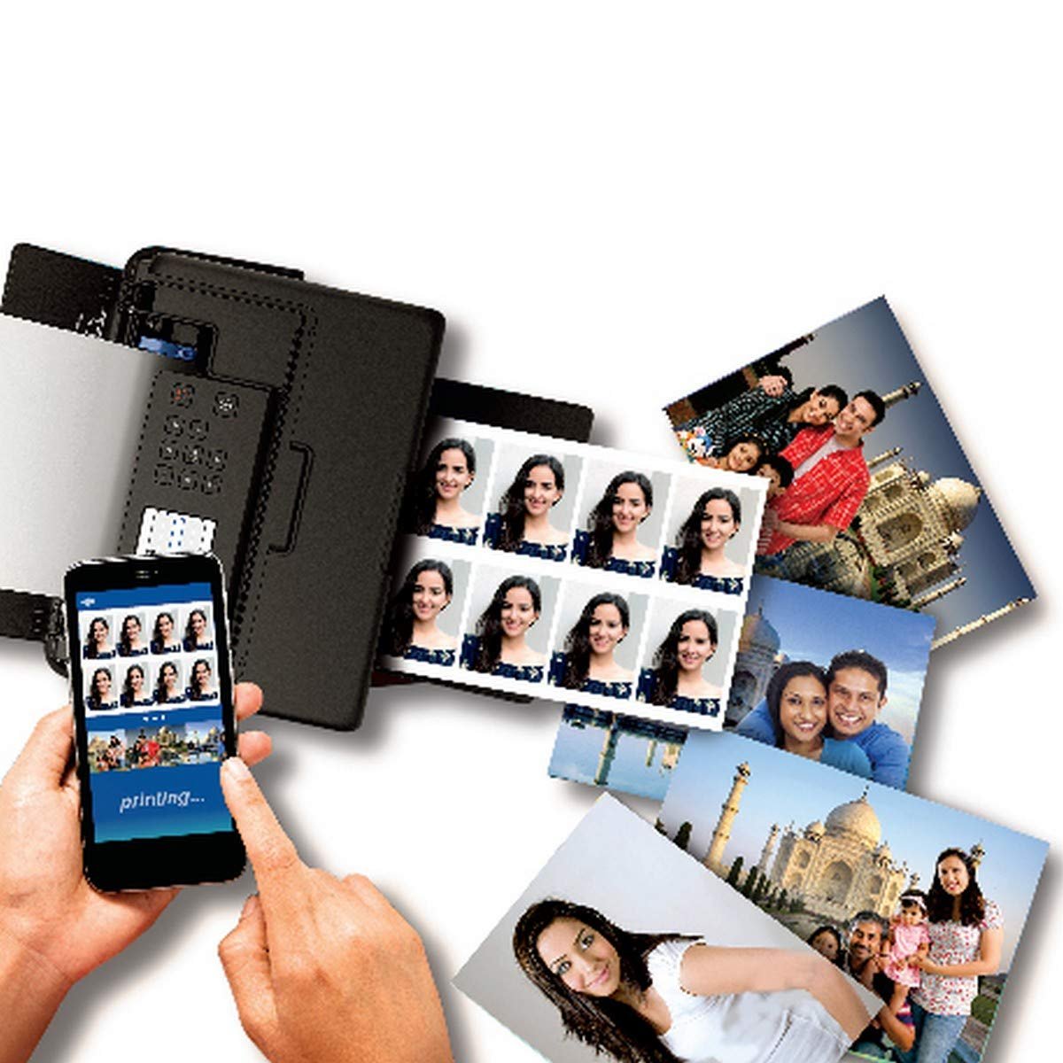 Printer Epson PictureMate PM520 WiFi  Photo Colour Printer, Print Resolution Upto 5760dpi, Rechargeble Battery Option, Lightweight & Portable, Black