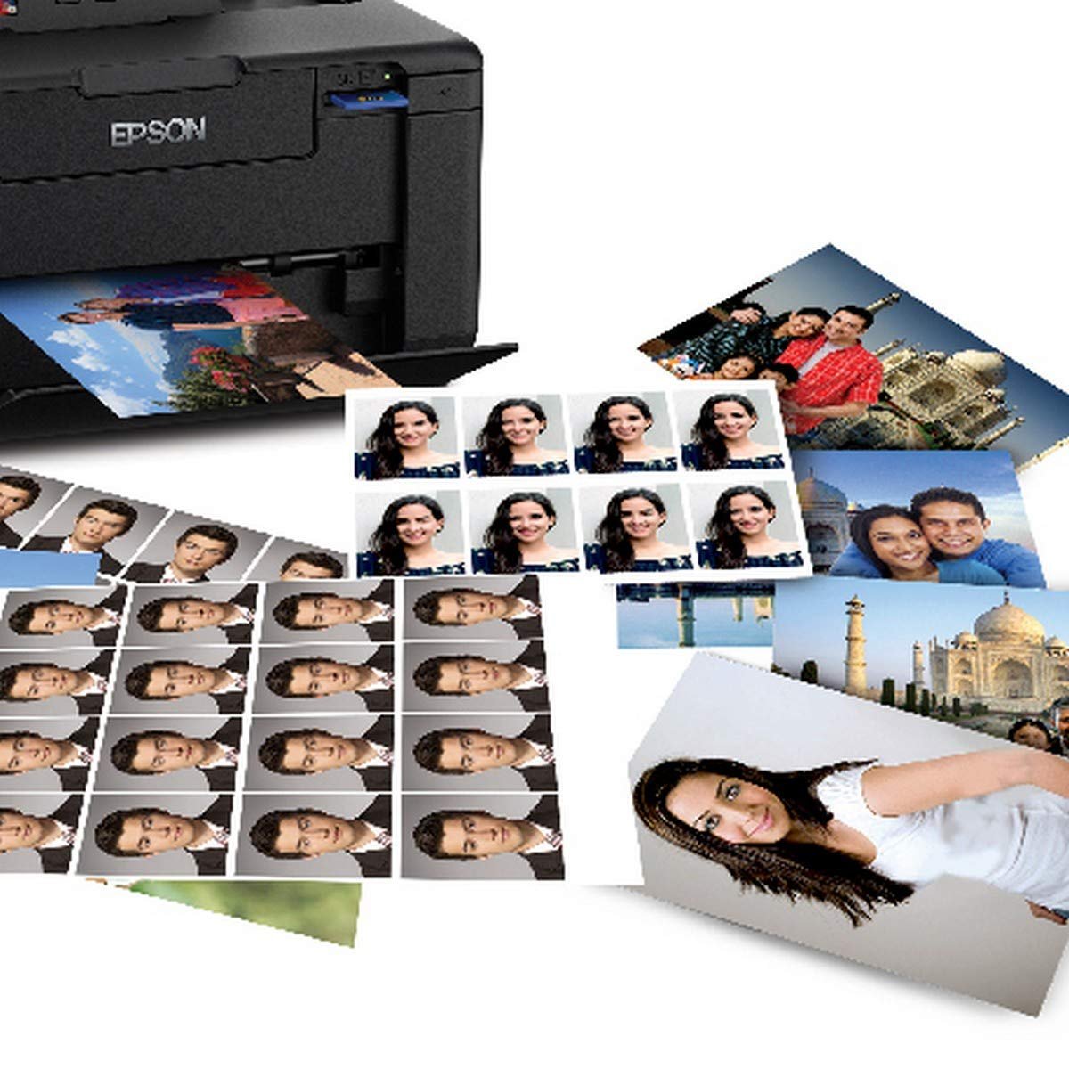 Printer Epson PictureMate PM520 WiFi  Photo Colour Printer, Print Resolution Upto 5760dpi, Rechargeble Battery Option, Lightweight & Portable, Black