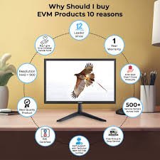 Monitor EVM 220 Grand LED | 21.5" 1440×900 Hz, 5ms Fast Response Time, True Pixel, 16.7M Display Colors, VGA+HDMI, 100x100mm VESA Wall Mountable, Black