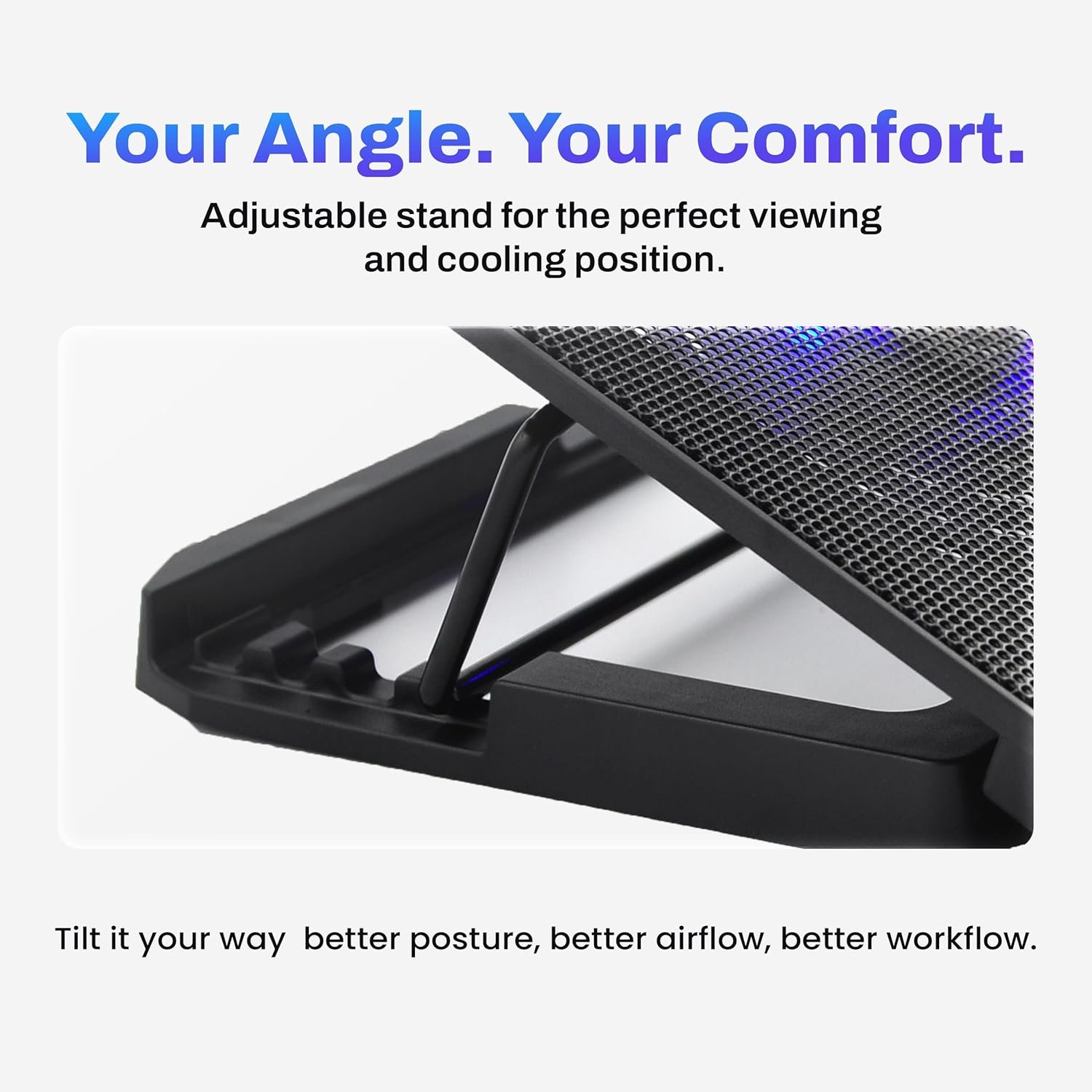 Cooling Pad EVM Enlap Cool 2.0 EVM-LCR03 | Cooling Pad for Laptop with 2 Fans, 17β28 dBA Noise, 47 CFM Airflow, 1200 RPM Fan Speed, Black