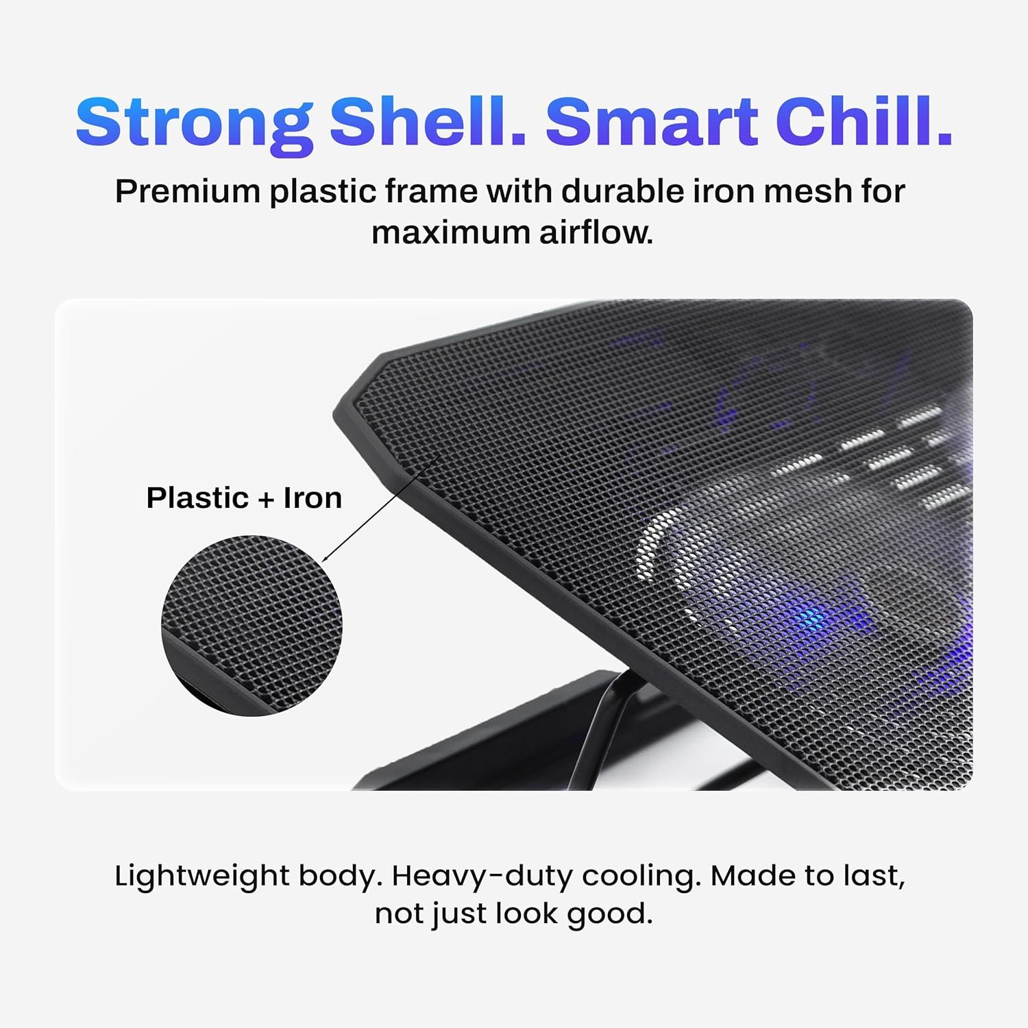Cooling Pad EVM Enlap Cool 2.0 EVM-LCR03 | Cooling Pad for Laptop with 2 Fans, 17β28 dBA Noise, 47 CFM Airflow, 1200 RPM Fan Speed, Black