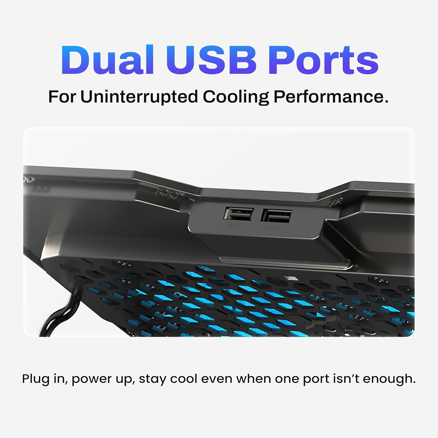 Cooling Pad EVM Enlap Cool 2.0 EVM-LCR03 | Cooling Pad for Laptop with 2 Fans, 17β28 dBA Noise, 47 CFM Airflow, 1200 RPM Fan Speed, Black