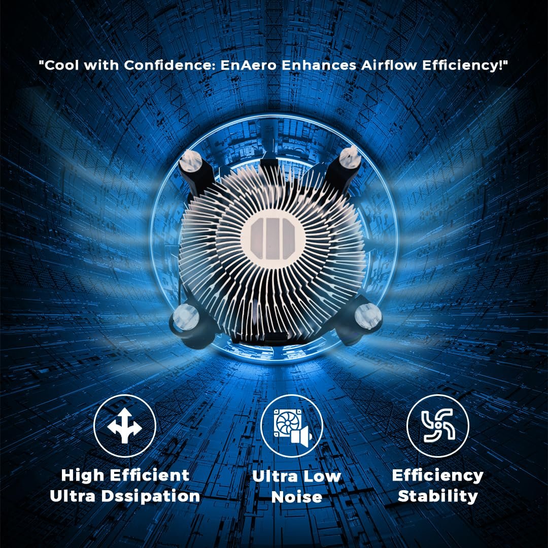 CPU Cooling Fan EVM EnAero ECF 252 | 12V, Hydraulic Fan Bearing, 90Γ90Γ25mm, 36 CFM Air Flow, 2200 RPM Fan Speed, 18 dBA Noise,150g