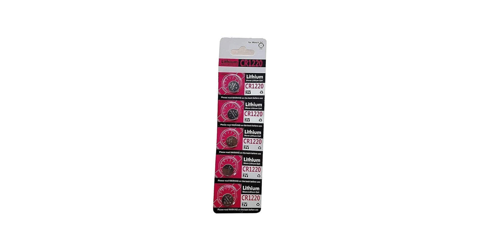 Battery Lithium CR1220 3V Micro Lithium Button Cell Battery (Pack of 5), Provides Long Lasting Power in a Variety of Devices