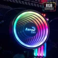 Cooling Fan Aerocool Mirage 5 ARGB CPU Air Cooler ACTC-MR90517.13 | 5 Ultra Efficient Thermal Heat Pipe, Powerful turbojet inspired cooling fan delivers superior cooling performance & heat dissipation, For Gaming PC, Black