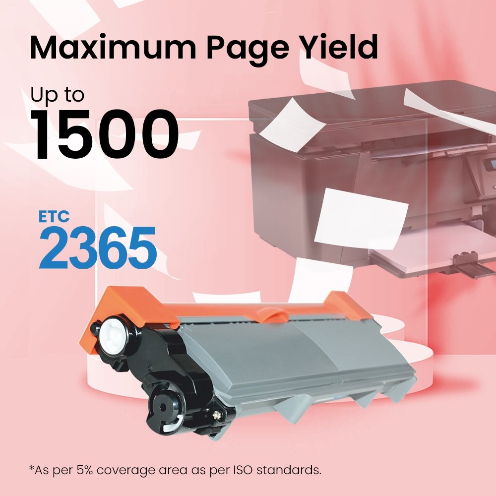 Toner Cartridge EVM Laser Printer ETC 2365 | High Productivity, Eco Friendly & Smudge Free Output, Page Yield Up to 2600 Pages, Easy to Install & Use, Compatible For Wide Usage