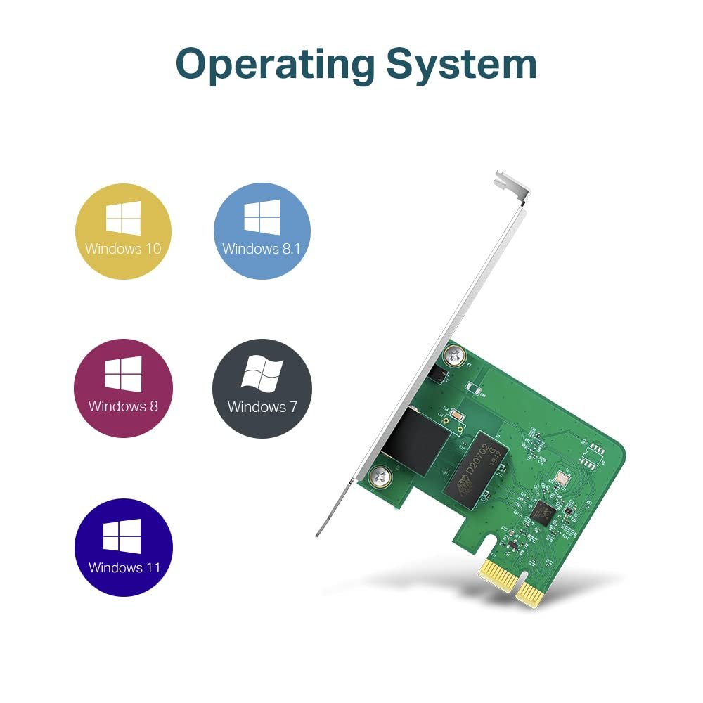 Net TP Link PCI Express Network Interface Card TG-3468 | 32-bit PCIe Interface, 10/100/1000Mbps, Wake-on-LAN, Flow Control, Low Profile & Full Height Brackets, Support Win 11/10/8.1/8/7