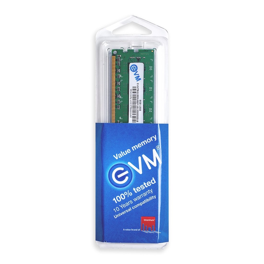 Ram EVM 8GB DDR3 1333 Desktop EVMT8G1333U86P | Long-DIMM Memory, Boost Computer Speed & Performance with Low Latency and Durable Design