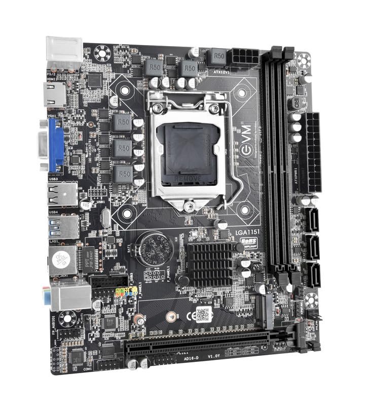 Motherboard EVM H310G DDR4 With NVME Slot | Supports dual channel DDR4 2133/2400/2666 MHZ, 4x USB 2.0, 2x USB 3.0, Integrated Graphics, LGA1151 Chipset
