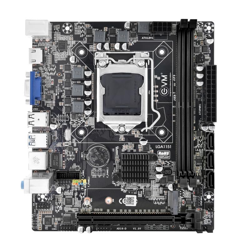 Motherboard EVM H310G DDR4 With NVME Slot | Supports dual channel DDR4 2133/2400/2666 MHZ, 4x USB 2.0, 2x USB 3.0, Integrated Graphics, LGA1151 Chipset