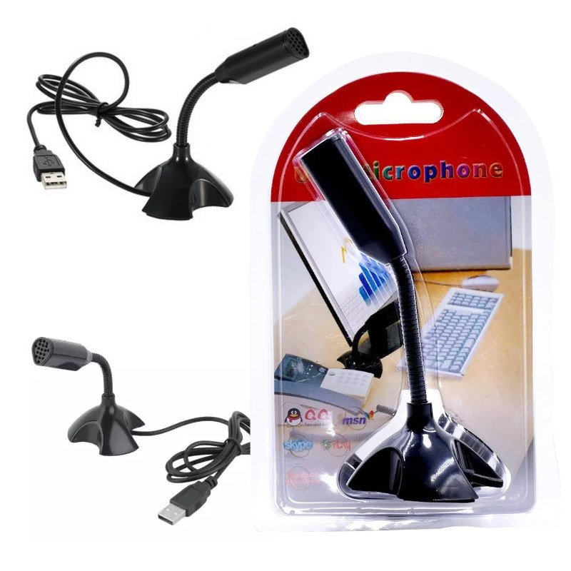 Microphone USB Desktop M-306 | Superior Clarity, Noise-Cancelling Microphone For PC or Mac, Microphone Pivots On Base To Hold Preferred Position, Plug & Play, Black
