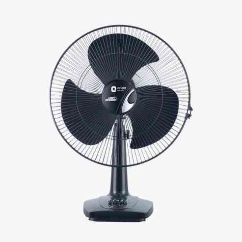Table Fan Orient 400mm Table 27 Neo | 3 In 1, 400mm High Speed Airflow With Aerodynamic Blades Table Fan, 2100 RPM Motor Speed & 100 CMM Air Delivery, 90 Degree Oscillation, 3 Speed Piano Switch For Speed Control, Black