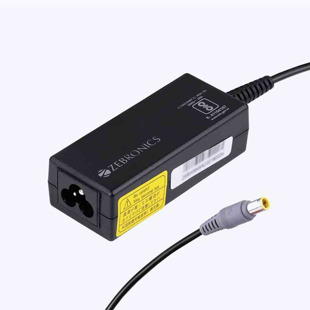 Adapter Zebronics 65W Zeb-LA795520065L | Compatible with laptops