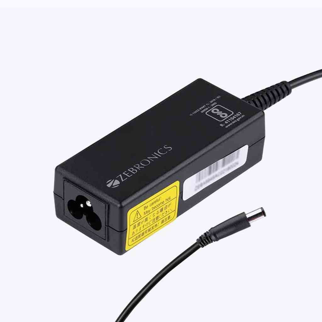 Adapter Zebronics 65W ZEB-LA745019565D | Compatible with laptops