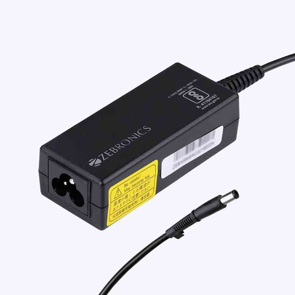 Adapter Zebronics 65W ZEB-LA745018565H | Compatible with laptops