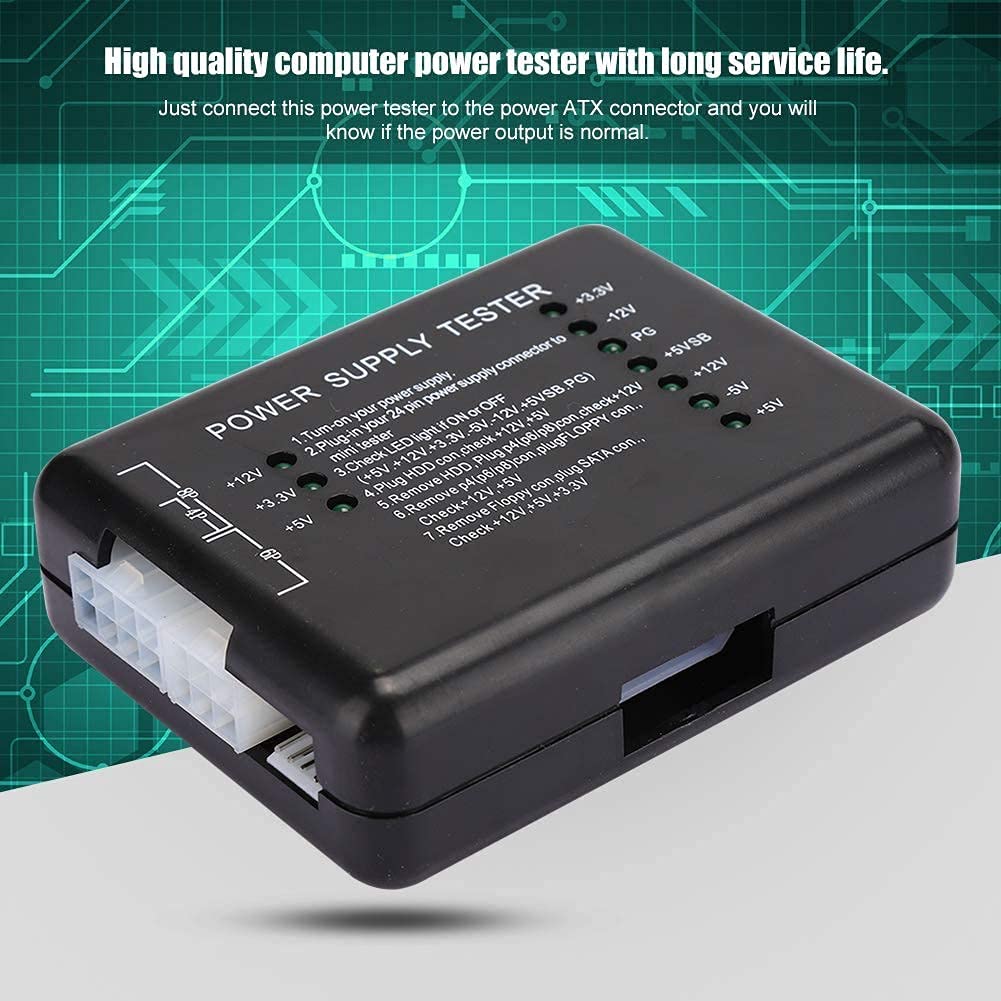 Power Supply Tester 20 or 24 Pin PSU ATX SATA HDD SMPS tester