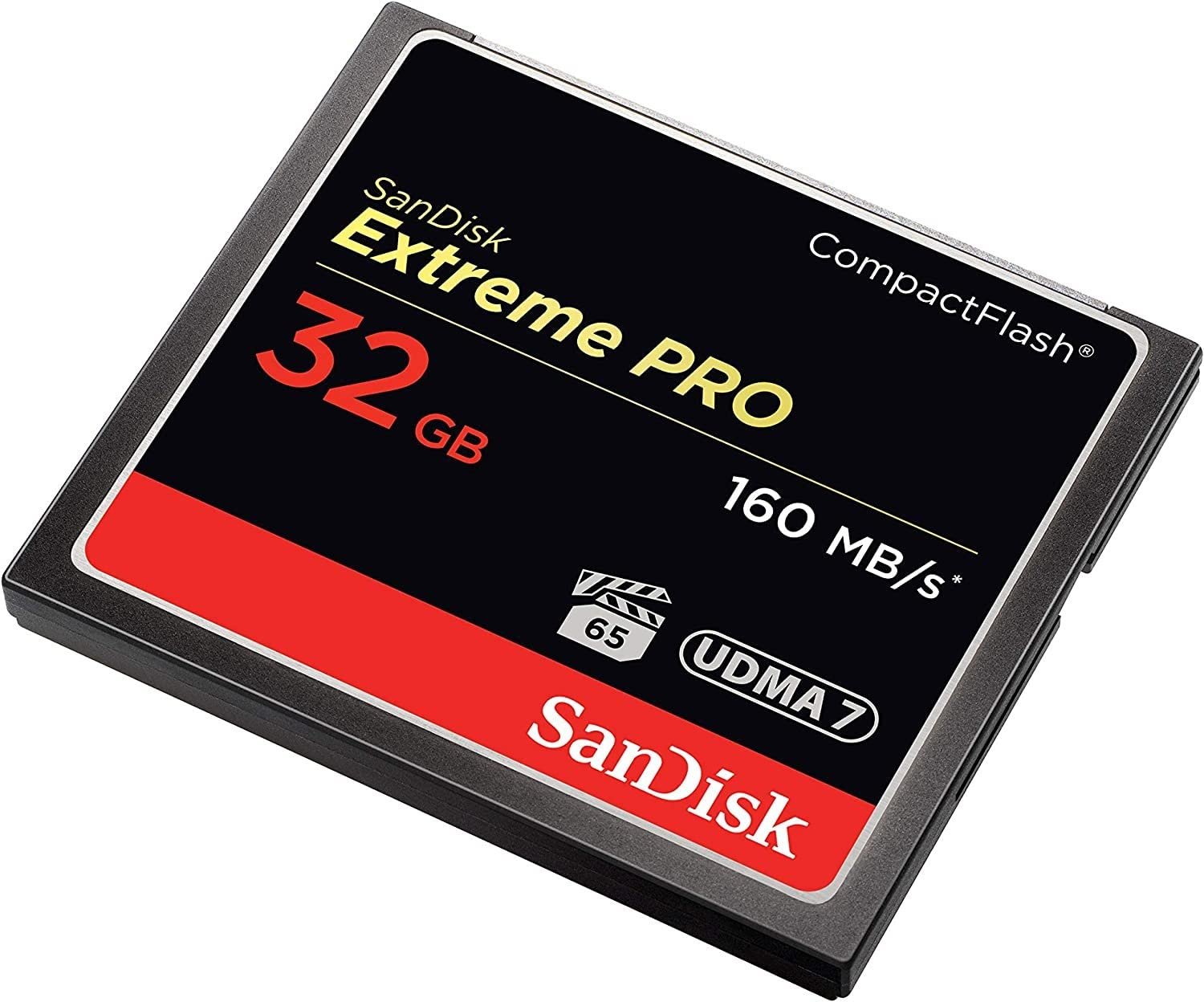 Card SanDisk 32GB SDCFXPS-032G-X46 Extreme PRO CompactFlash Memory Card UDMA 7 Speed Up To 160MB/s , Compatible for Tablet, Camera, Smartphone, Black