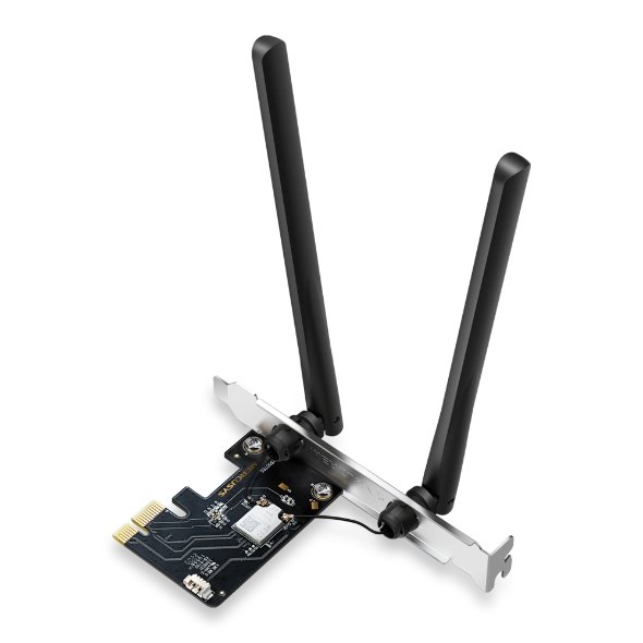 PCIe Adapter Mercusys MA86XE | AXE5400 Wi-Fi 6E Bluetooth 5.2 PCIe Adapter, MU-MIMO Ultra-Fast Tri-Band Speed, Intel  Wi-Fi 6E Chipset, Lower Latency, Wider Signal Coverage, Backward Compatibility, Black