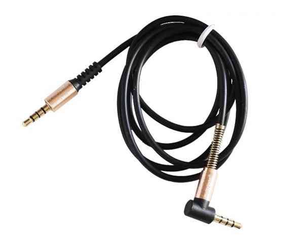 Cable AUX Multybyte Sterio To Sterio 1.5mtr MB-SC01 | 3.5mm AUX Male to Male cable with stereo audio support, Gold Plated, Compatible for smartphones, Laptops, Computers & speakers, Black