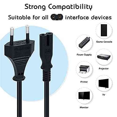 Power Cord Haze 2pin Universal 1.5mtr Power Cable Wire for Printer, Play Station, Tape Recorder, Camera