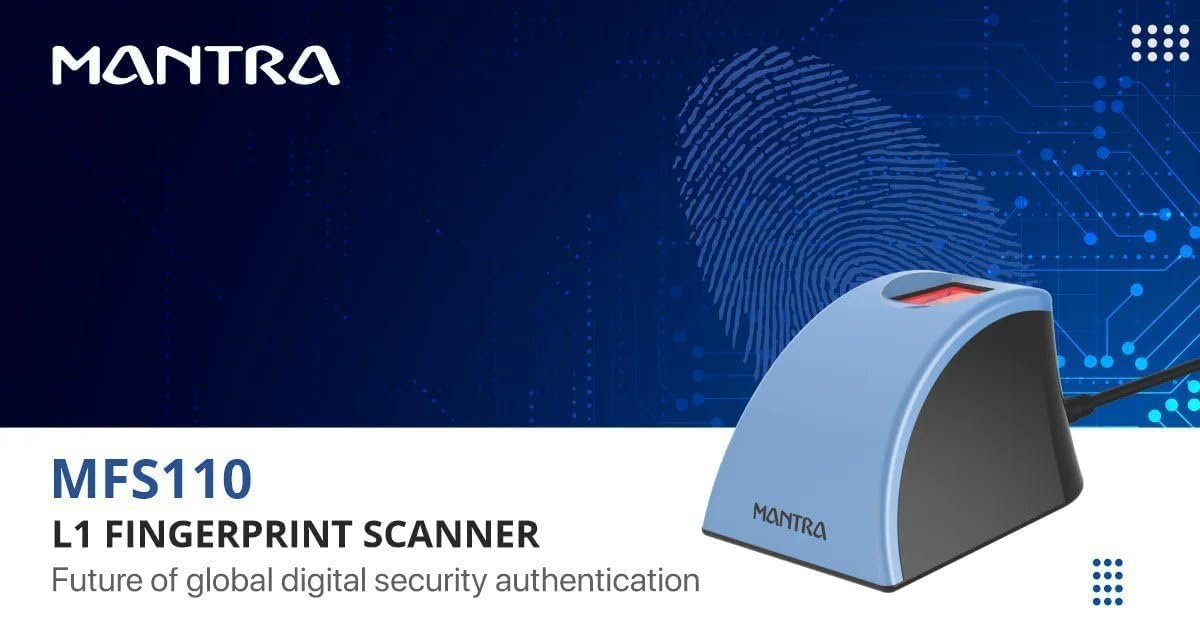 Biometric Mantra MFS 110 L1 Single Fingerprint Scanner | Aadhaar Authentication Device