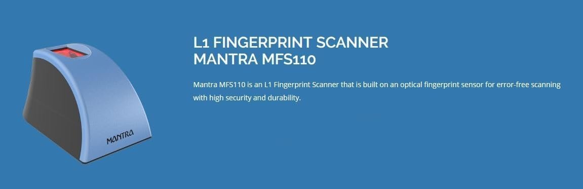 Biometric Mantra MFS 110 L1 Single Fingerprint Scanner | Aadhaar Authentication Device