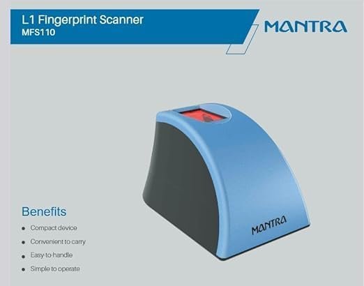 Biometric Mantra MFS 110 L1 Single Fingerprint Scanner | Aadhaar Authentication Device